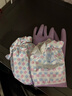 Titanfine添赞泰能加长家务乳胶手套1副M码清洁洗衣耐磨防水套袖秋冬紫色 实拍图