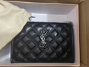 Catonkon ck女包轻奢包包女包时尚菱格链条单肩斜挎包生日礼物送女友老婆 黑色 实拍图