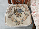 罗兰家纺 餐椅垫坐垫椅子凳子垫子可拆洗绑带椅垫 餐桌椅加厚实木餐椅座垫 花开富贵米色 45*43cm标准号 实拍图