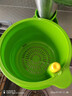 可挂式水槽沥水篮家用厨房水槽分离食物残渣过滤篮水果清洗滤水篮 绿色【一按即倒/不脏手】大号 实拍图
