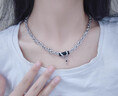 BJYL项链男士潮流嘻哈风男生锁骨链简约百搭吊坠男款钛钢卫衣配饰链子 实拍图