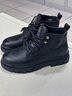 海澜之家HLA马丁靴男士休闲鞋秋冬工装鞋子男HAAGZM4AB70567 黑色加绒38 实拍图