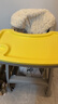 爱婴树婴儿宝宝餐椅肯德基同款儿童多功能座椅高度可调成长吃饭餐桌椅厚 黄色+双餐盘+置物兜+万向轮+坐垫 【加厚款】新一代多功能儿童餐椅 实拍图