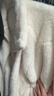 优衣库女装男装长绒摇粒绒拉链茄克/长袖外套夹克冬新款479611 01 乳白色 S 实拍图