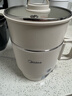 美的（Midea）电煮锅 小电锅 便携式折叠锅 旅行出差家用304不锈钢泡面锅 0涂层电热锅 多功能锅XZE1625S 配蒸笼 实拍图