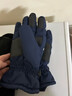 目丸保暖手套男女户外冬天骑行防寒风加绒厚触屏女防水冬季棉滑雪手套 4#雪花圆标黑色（拼色男款） 实拍图