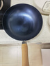 章丘铁锅正宗手工锻打铁锅无涂层物理不粘锅炒锅老式家用炒菜锅厨具轻音 标准版古法烤蓝（已干烧） 26cm 实拍图