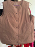 MUJI女式 轻量羽绒便携式 背心 女士羽绒服  烟熏粉色5A M 实拍图