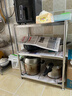 稳纳 厨房置物架落地 加厚不锈钢收纳架微波炉架子烤箱货架B3608 实拍图