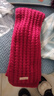 百搭韩版针织毛线红色围巾女2024圣诞冬季高级感新年礼物情侣围脖 针织围巾-酒红色-1个装-保暖 1 实拍图