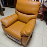芝华仕（CHEERS）头等舱皮单椅简约多功能躺摇转单人沙发懒人椅K1232电动橙 实拍图