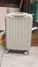 贝初众行李箱次日达小型可登机箱大容量拉杆旅行密码皮箱子高颜值 奶油白【防刮防撞箱面】三层加厚 20英寸 【登机尺寸】无侧把手挂钩 实拍图