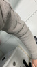 罗蒙一体绒高级感圆领毛衣男士装秋冬季款加绒加厚保暖打底针织衫衣服 浅灰色 3XL 实拍图