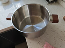 炊大皇316L不锈钢汤锅婴儿宝宝辅食锅汤蒸炖锅蒸锅双耳煮粥煮面锅24cm 实拍图