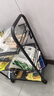 溢彩年华厨房置物架落地储物架移动收纳小推车蔬菜架子多层零食架1056-BK 实拍图