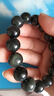 石玥珠宝精品12mm彩虹眼天然黑曜石手串本命年转运珠水晶手链男女士款 实拍图