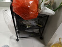 溢彩年华厨房置物架落地储物架移动收纳小推车蔬菜架子多层零食架1056-BK 实拍图