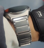 竞技者适于华为手表watch4/Pro表带watch3pro/GT5/GT4/GT3/GT6磁吸钛金属不锈钢手表带男款高级46/48 钛灰黑-编织链式22mm接口 实拍图