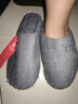 洁丽雅棉拖鞋男士秋冬季厚底保暖家居室内情侣毛绒拖鞋男冬天居家棉鞋女 灰色 42-43 【适合41-42码】 实拍图