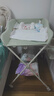 babycare尿布台多功能可折叠新生儿护理台抚触洗澡便携婴儿床-温特绿 实拍图
