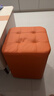 家用小凳子矮凳客厅创意方凳儿童坐墩结实耐用换鞋凳子实木沙发凳 橘色30*30*40-纸箱发货 实拍图