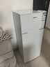 HYUNDAI（韩国现代）小冰箱迷你小型家用冷藏冷冻宿舍出租房办公室双开门二门电冰箱节能省电 100L白【一级能效+租房必备】 实拍图