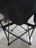 小魔户外折叠椅 折叠靠背椅加高月亮椅露营折叠凳子便携躺椅钓鱼椅 黑 实拍图