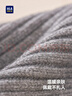 海澜之家（HLA）帽子男士秋冬季保暖加绒毛线针织帽女含羊毛防风防寒 灰色 实拍图