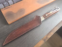 信作大马士革钢屠宰分割剔牛骨刀多功能用刀杀牛分猪刀厨房剔羊肉刀具 韵-分割刀+皮套 实拍图