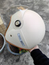 天骑头盔 电动车3c认证新国标A类冬季保暖防风男女士电瓶摩托车安全帽四季通用 米白 实拍图