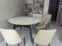 京东京造家居京岩餐桌 家用岩板饭桌小户型可伸缩餐桌椅子组合 1.3m1桌4椅 实拍图