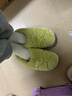 洁丽雅毛绒棉拖鞋秋冬加厚软底男女保暖加绒棉拖鞋 草绿 40/41 实拍图
