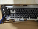 狼蛛（AULA）T101真机械手感键盘鼠标套装 有线键鼠套装 键盘电竞游戏专用 办公电脑通用 冰蓝光 金属面板 黑 实拍图