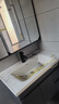恋派浴室柜 陶瓷一体盆卫生间洗脸盆柜组合悬挂式洗漱台智能洗手盆柜 风水镜柜】珠光灰+陶瓷盆 80cm 实拍图