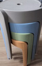 树浩家用塑料加厚凳子可叠放餐椅网红风车餐桌椅子现代简约餐厅书桌用 L.HF升级加强PP材料30cm面-咖色 实拍图