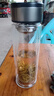 【京东物流配送】高硼硅双层玻璃杯大容量泡茶杯水杯子茶水分离杯 【双层加厚】茶杯350ml1只 实拍图