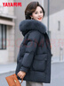 鸭鸭（YAYA）妈妈装羽绒服女中长款冬季新款中老年加厚保暖狐狸毛领羽绒外套CF 黑色YE3B605542Q L 实拍图