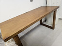 尚罗兰（SHANGLUOLAM）实木电脑桌电竞台式家用卧室书桌办公桌工作台双人电脑桌子 实木口型脚-【浅胡桃色】 长140*60*75cm【0贴皮 5CM】 实拍图