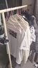 京佳宜晾衣架落地衣架晾衣杆挂衣架卧室学生宿舍晒衣架加粗加厚管奶油白 实拍图