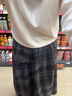 丝柏舍格子半身裙2026春装新款女装口袋松紧高腰中长款A字裙 实拍图