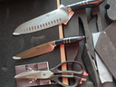 MAD SHARK德国进口刀具套装厨房狂鲨菜刀家用厨具全套一整套锻打日本砍骨刀 黑色 7件套 实拍图