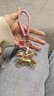 黄金足金999马上有钱钥匙扣公主请发财飞马黄金包包吊坠挂件马年新款 黄金20mg马上公主请发财+挂件+证书 实拍图