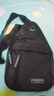 运动跑步包男休闲斜挎包手机包防泼水健身包女单肩包 黑色 实拍图