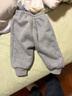 嘟嘟家宝宝加绒裤子冬季加绒儿童加厚长裤男童童装保暖女童冬装 麻灰色 实拍图