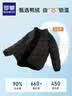 罗蒙儿童三合一羽绒服内胆冬季新款儿童保暖帅时尚连帽外套 豆绿色150 实拍图