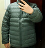 网易严选90鸭绒轻薄羽绒服保暖0压感排骨羽绒内胆防泼水蓄热抗菌外套 A款25秋冬90鲜绒立领-森野绿 XL 实拍图