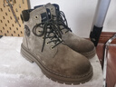 苏系男士马丁靴男款2025秋冬季新款透气高帮工装男靴英伦风真皮雪地靴 卡其色【二层猪皮高品质】 42 男码（尺码偏大建议小一码） 实拍图
