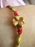 中国黄金四叶草红绳黄金手链转运珠手串新年情人节礼物送女友妈妈老婆生日 足金四叶草金线手绳+证书礼盒 实拍图
