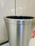 Supercloud不锈钢垃圾桶大号翻盖立式室内外商场酒店摇盖港式桶果皮箱38*73 实拍图