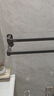 卡贝（cobbe）枪灰浴室毛巾杆免打孔太空铝卫生间置物架单杆双杆浴巾架收纳架 枪灰-双杆毛巾杆-40CM 实拍图